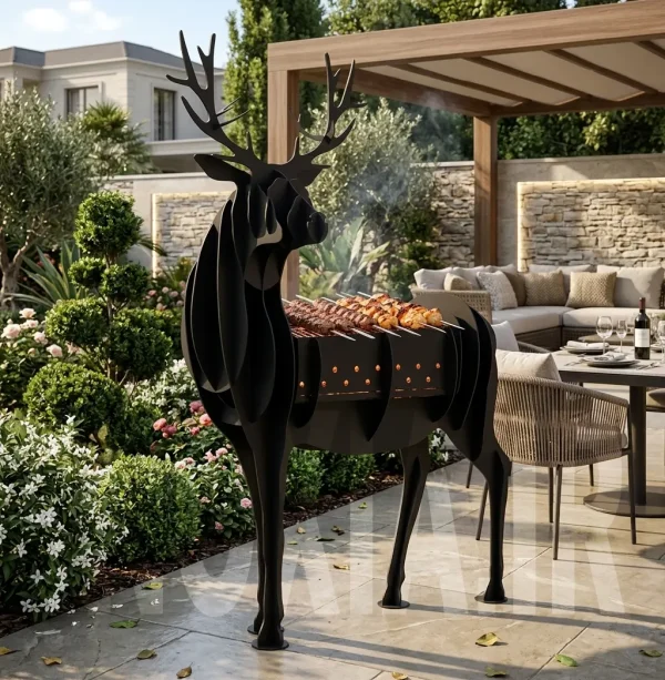منقل کباب مدل Deer | باربیکیو پازلی طرح گوزن