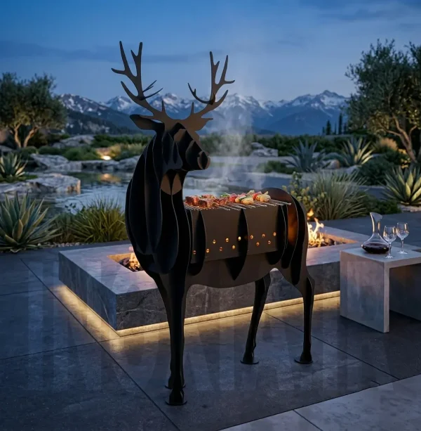 منقل کباب مدل Deer | باربیکیو پازلی طرح گوزن